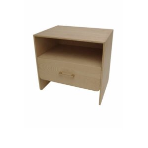 Celine Modern Nightstand – Oak Veneer Bedside Table with Storage