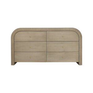 Modern Freya Dresser with Rounded Silhouette and Waterfall Edge