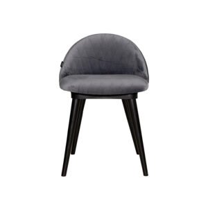 Modern Quilted Velvet Dining Chair with Solid Wood Legs