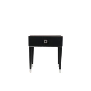 Modern Eros Side Table in Solid Oak with Ebony Finish